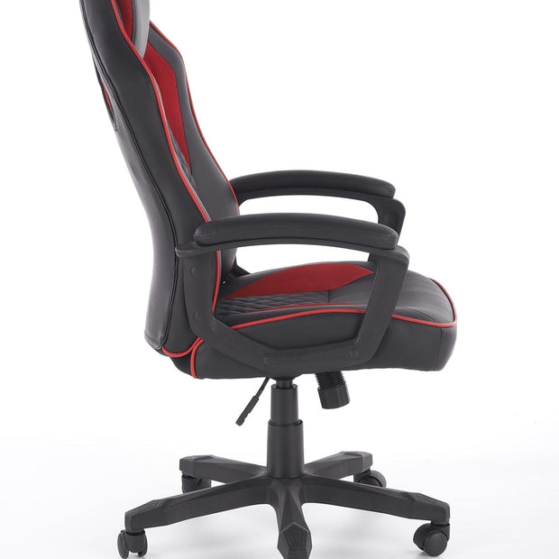Halmar Scaun gaming, tapitat cu piele ecologica Sanne Negru / Rosu, l64xA70xH110-118 cm