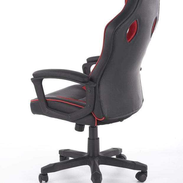Halmar Scaun gaming, tapitat cu piele ecologica Sanne Negru / Rosu, l64xA70xH110-118 cm