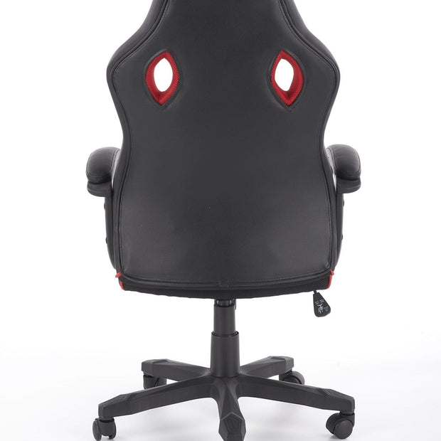 Halmar Scaun gaming, tapitat cu piele ecologica Sanne Negru / Rosu, l64xA70xH110-118 cm