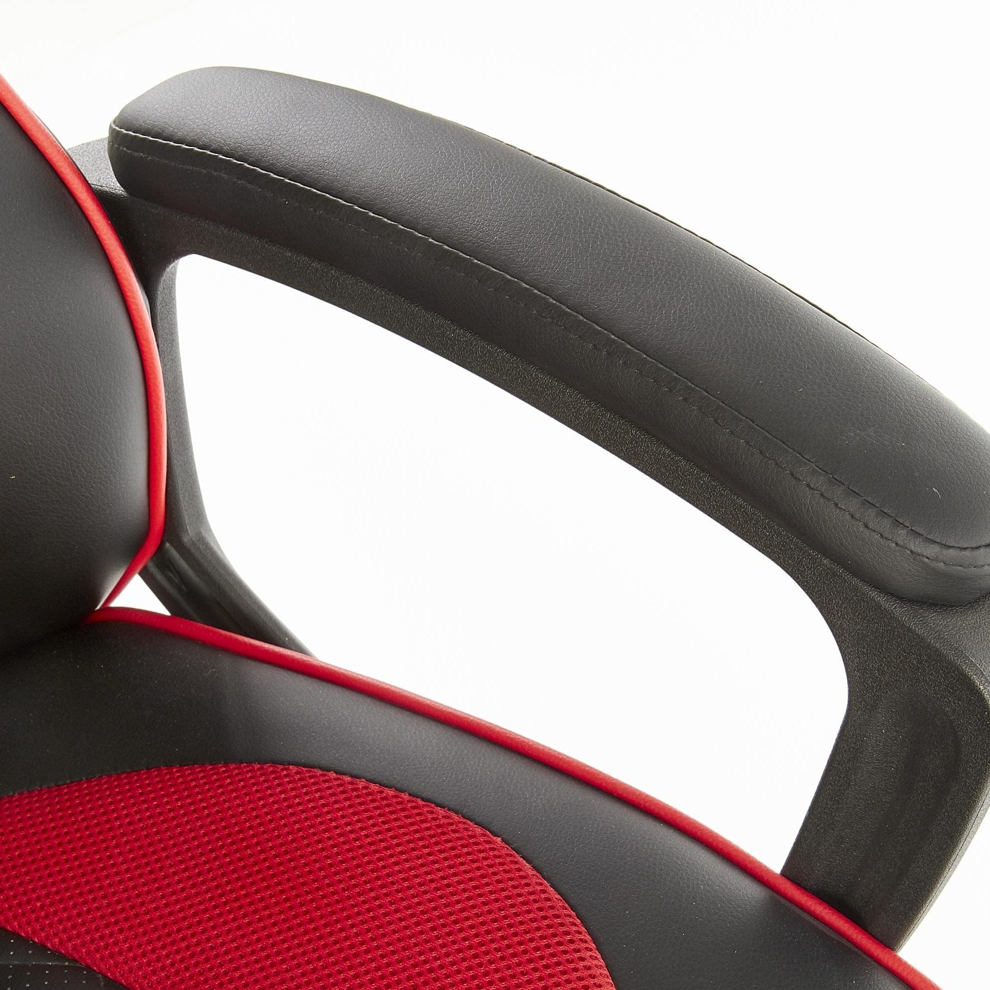 Halmar Scaun gaming, tapitat cu piele ecologica Sanne Negru / Rosu, l64xA70xH110-118 cm
