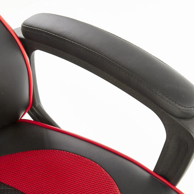 Halmar Scaun gaming, tapitat cu piele ecologica Sanne Negru / Rosu, l64xA70xH110-118 cm