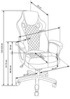 Halmar Scaun gaming, tapitat cu piele ecologica Sanne Negru / Rosu, l64xA70xH110-118 cm
