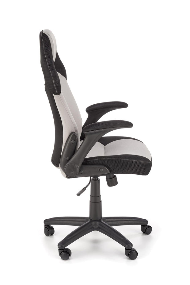 Scaun gaming tapitat cu stofa, Bloom Gri / Negru, l65xA60xH110-120 cm (1)