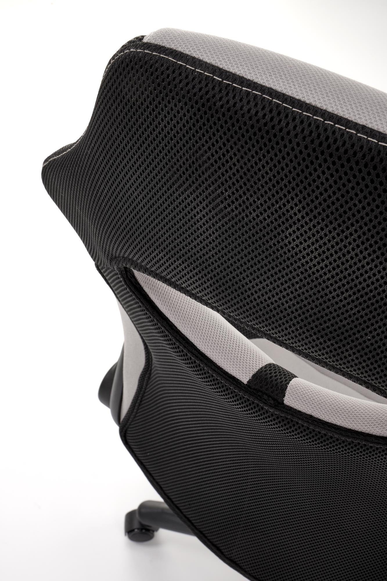 Scaun gaming tapitat cu stofa, Bloom Gri / Negru, l65xA60xH110-120 cm (4)