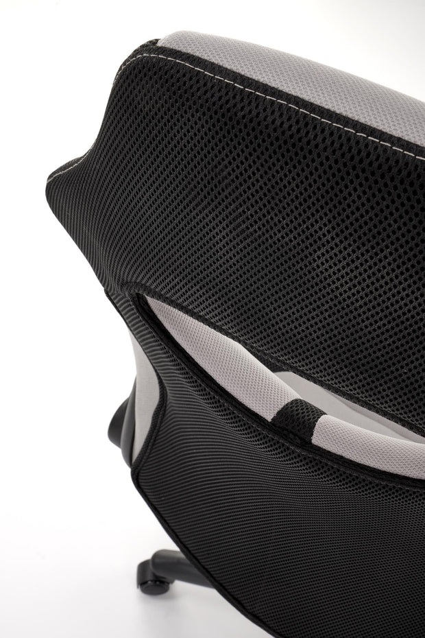 Scaun gaming tapitat cu stofa, Bloom Gri / Negru, l65xA60xH110-120 cm (4)