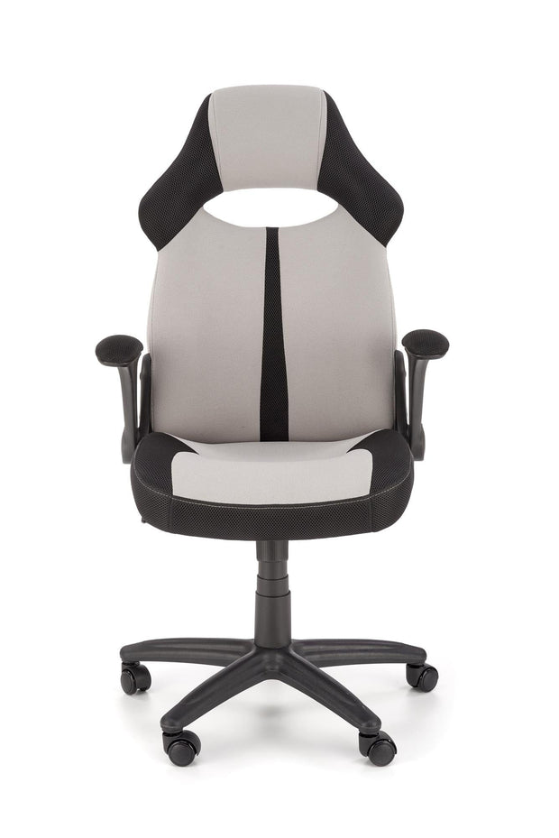 Scaun gaming tapitat cu stofa, Bloom Gri / Negru, l65xA60xH110-120 cm (6)