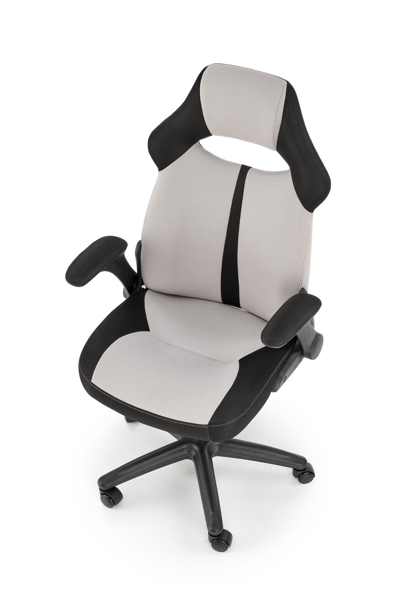 Scaun gaming tapitat cu stofa, Bloom Gri / Negru, l65xA60xH110-120 cm (7)