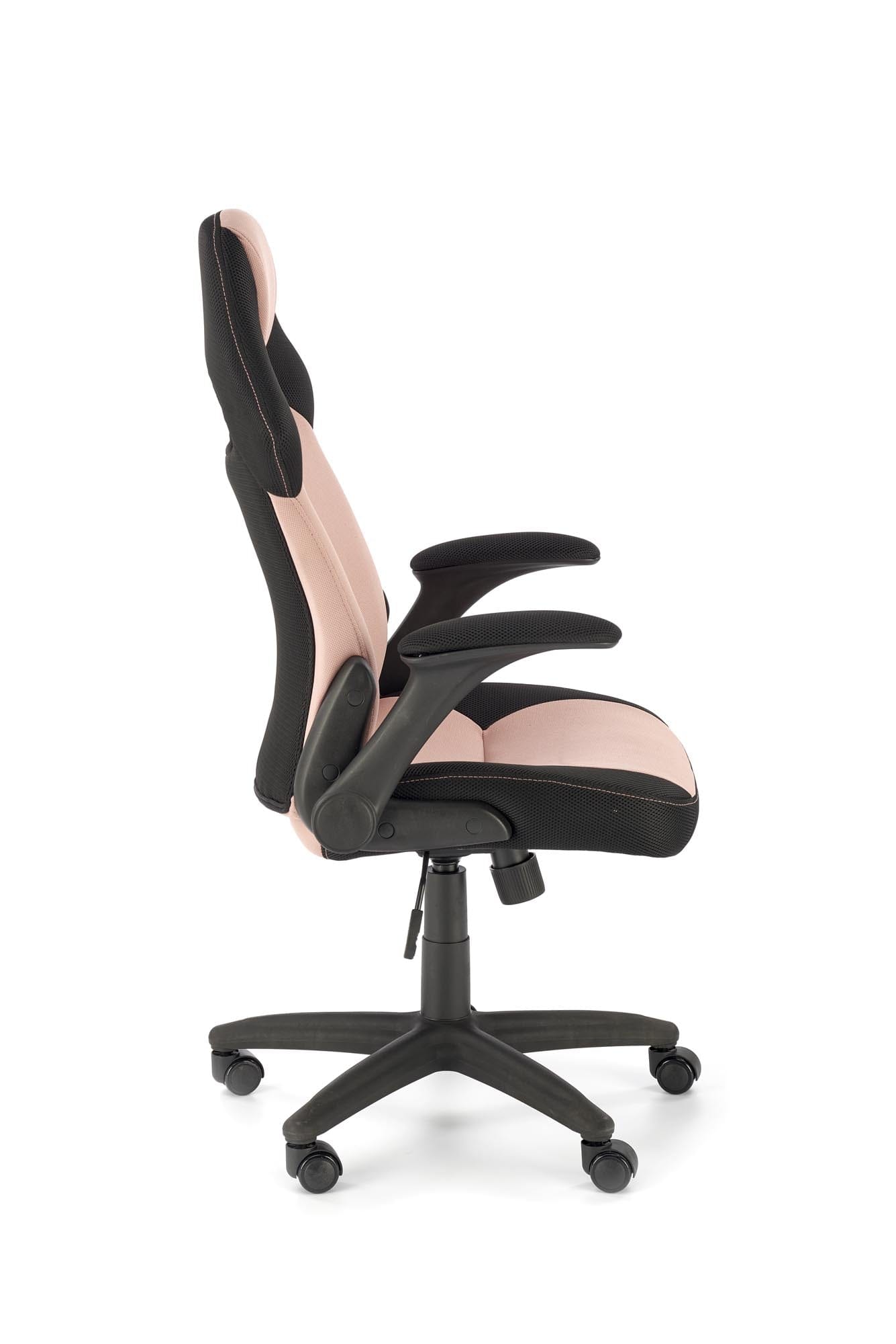 Scaun gaming tapitat cu stofa, Bloom Roz / Negru, l65xA60xH110-120 cm (3)
