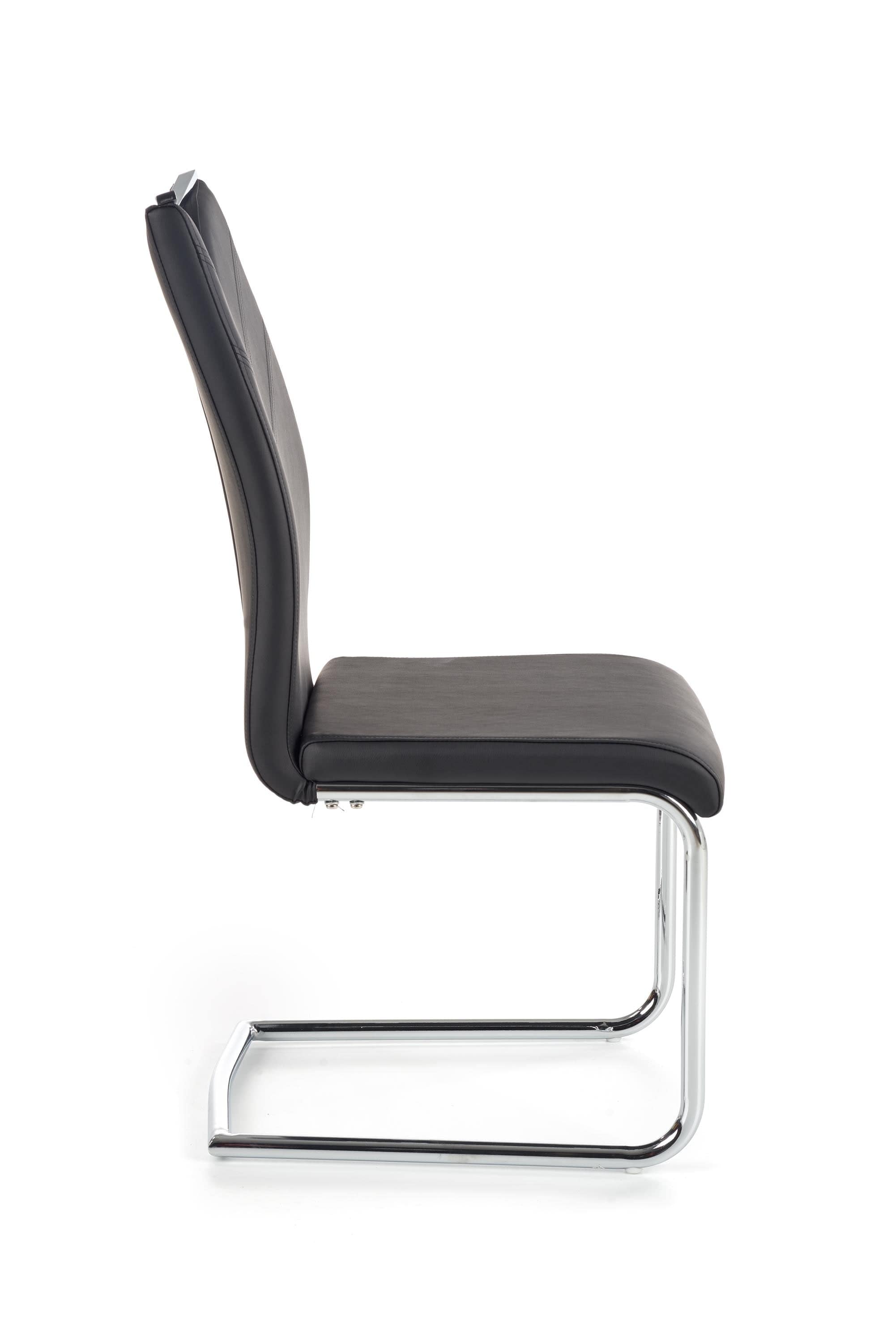 Halmar Scaun metalic tapitat cu piele ecologica Kai-224 Black
