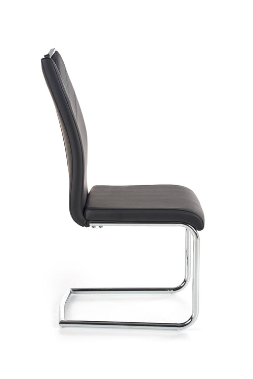 Halmar Scaun metalic tapitat cu piele ecologica Kai-224 Black
