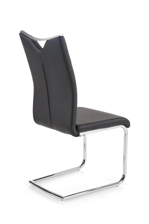 Halmar Scaun metalic tapitat cu piele ecologica Kai-224 Black
