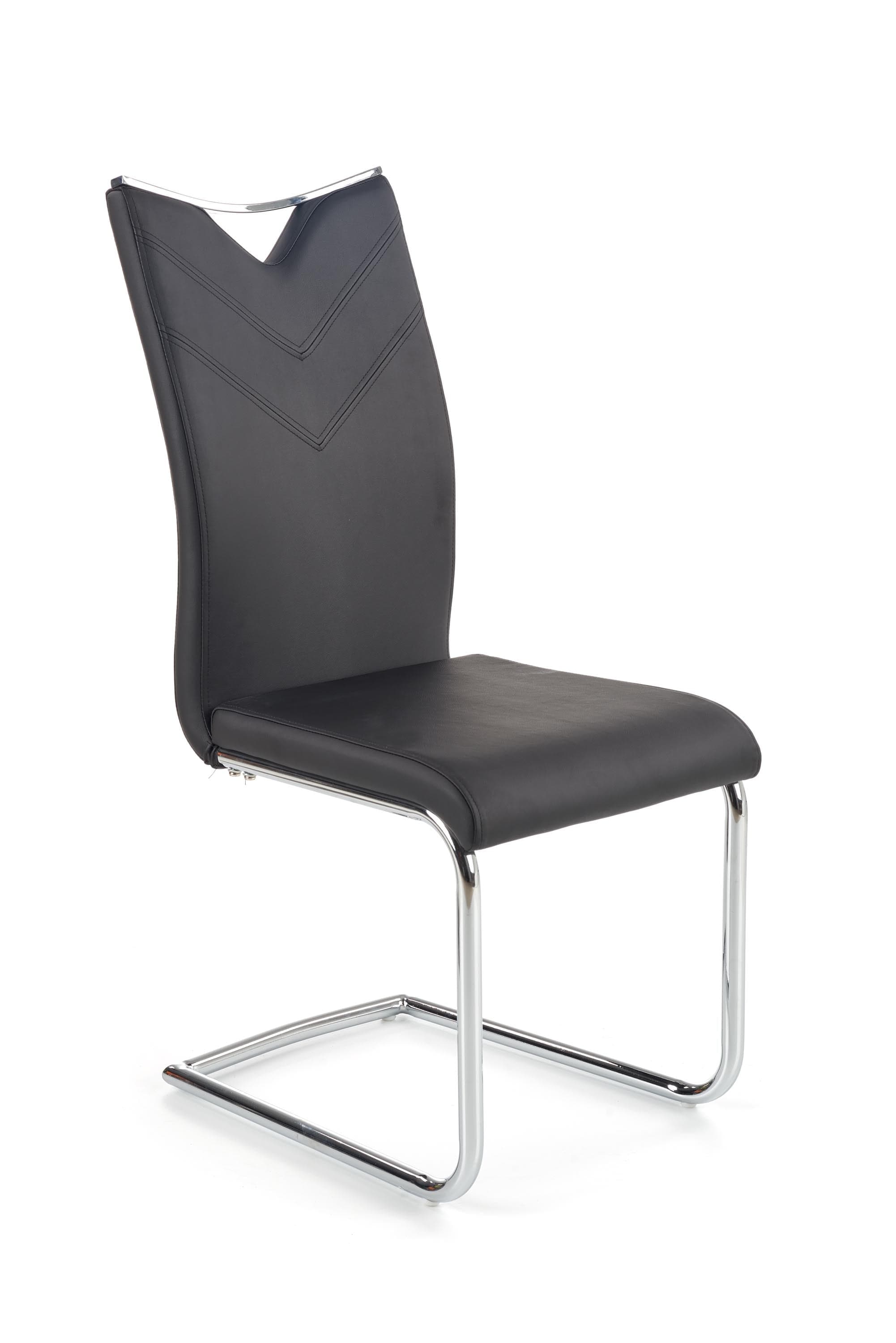 Halmar Scaun metalic tapitat cu piele ecologica Kai-224 Black