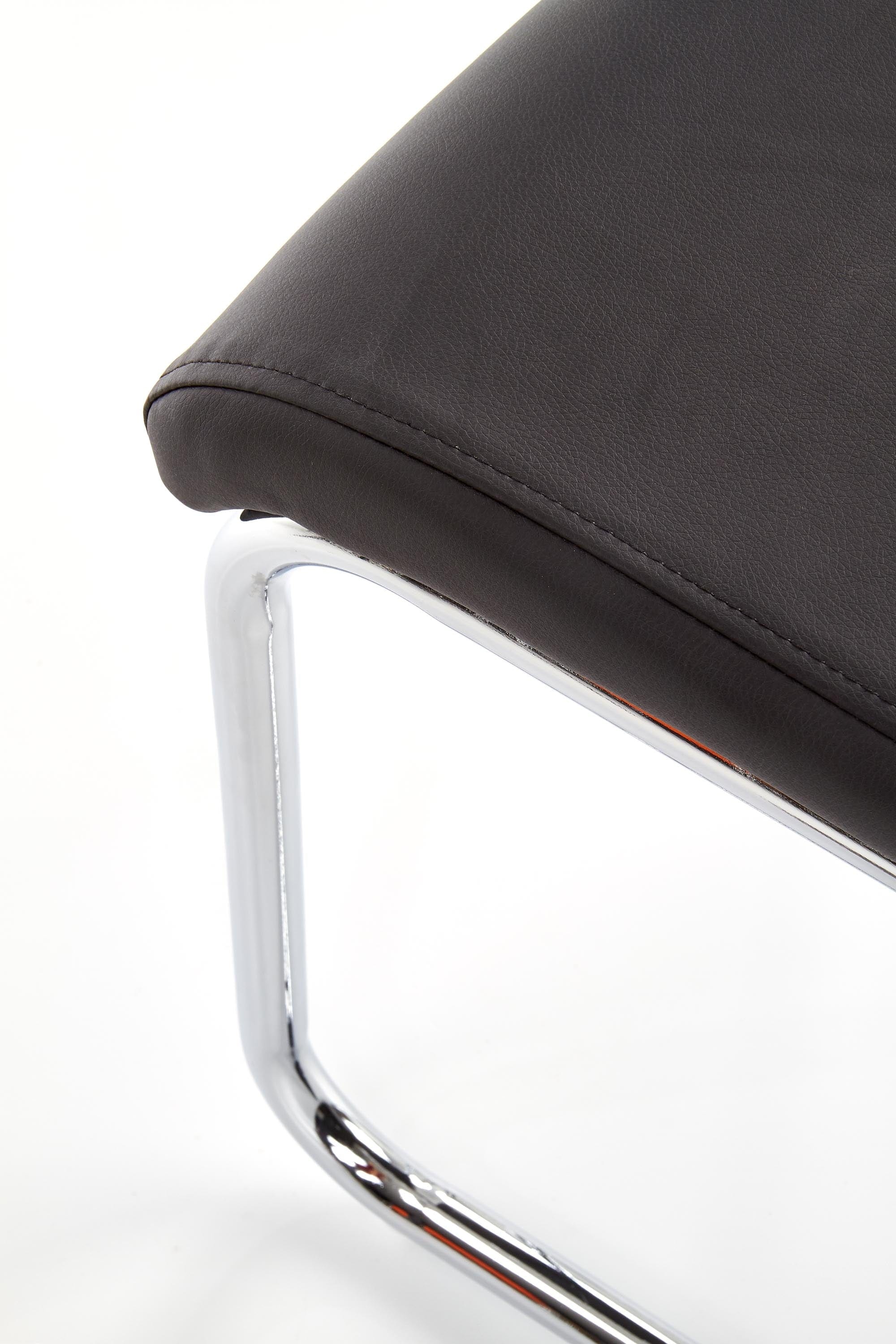 Halmar Scaun metalic tapitat cu piele ecologica Kai-224 Black