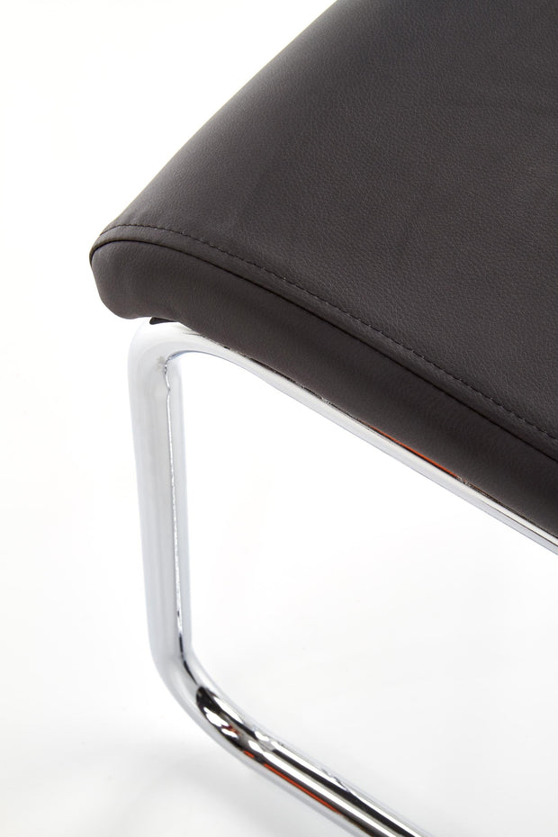 Halmar Scaun metalic tapitat cu piele ecologica Kai-224 Black