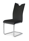 Scaun metalic tapitat cu piele ecologica Kai-224 Black