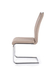 Scaun metalic tapitat cu piele ecologica Kai-224 Cappuccino (1)