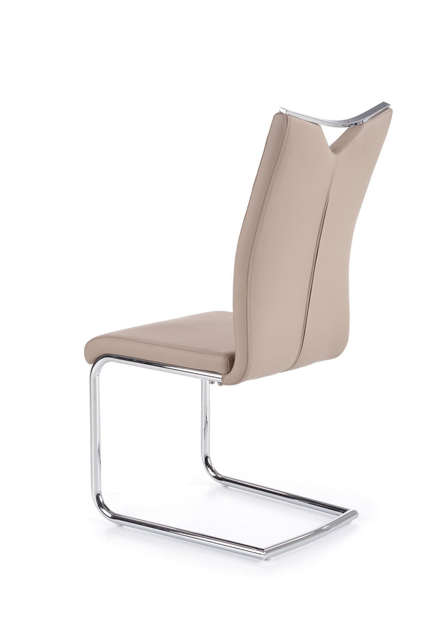 Halmar Scaun metalic tapitat cu piele ecologica Kai-224 Cappuccino
