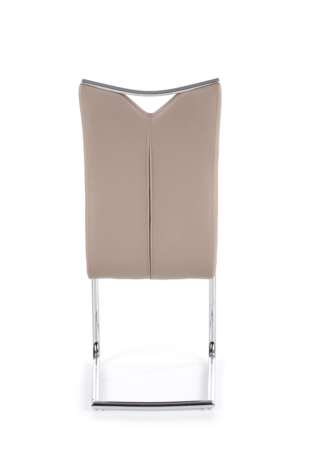 Halmar Scaun metalic tapitat cu piele ecologica Kai-224 Cappuccino