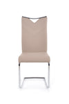 Scaun metalic tapitat cu piele ecologica Kai-224 Cappuccino (2)