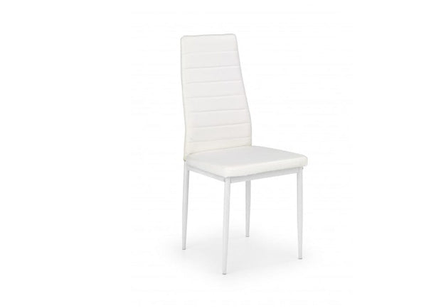 Halmar Scaun metalic tapitat cu piele ecologica Kai-70 White