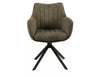 Scaun rotativ tapitat cu stofa si picioare metalice, Azalia Brego Verde / Negru, l61xA44xH86 cm (2)