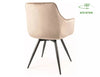 Scaun rotativ tapitat cu stofa si picioare metalice, Mango Velvet Bej Inchis / Negru, l57xA45xH83 cm (2)