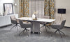 Halmar Scaun rotativ tapitat cu stofa si piele ecologica, picioare metalice, Kai-523 Gri / Negru, l61xA61xH85 cm