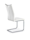 Halmar Scaun tapitat cu piele ecologica, cu picioare metalice Kai-224 White, l44xA59xH100 cm