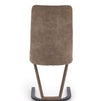 Scaun tapitat cu piele ecologica, cu picioare metalice Kai-338 Maro, l46xA61xH98 cm (5)