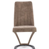Scaun tapitat cu piele ecologica, cu picioare metalice Kai-338 Maro, l46xA61xH98 cm (1)
