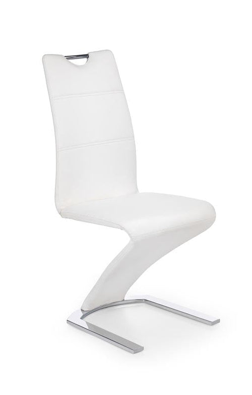 Halmar Scaun tapitat cu piele ecologica, Kai-188 Alb, l46xA63xH101 cm