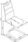 Halmar Scaun tapitat cu piele ecologica, Kai-188 Alb, l46xA63xH101 cm