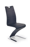 Halmar Scaun tapitat cu piele ecologica, Kai-188 Negru, l46xA63xH101 cm