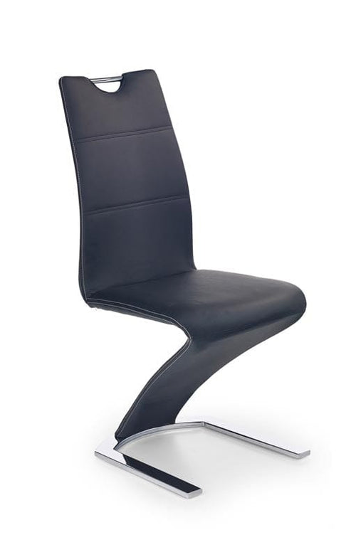 Halmar Scaun tapitat cu piele ecologica, Kai-188 Negru, l46xA63xH101 cm