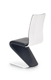 Scaun tapitat cu piele ecologica, Kai-194 Negru / Alb, l45xA58xH99 cm (2)