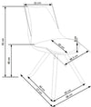Halmar Scaun tapitat cu piele ecologica si picioare din lemn Kai-201 Negru / Natural, l48xA57xH81 cm