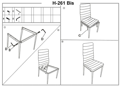 Scaun tapitat cu piele ecologica si picioare metalice, Han-261 Bis Bej Inchis / Aluminiu, l40xA38xH96 cm (1)