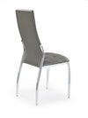 Scaun tapitat cu piele ecologica si picioare metalice, K209 Gri / Crom, l43xA54xH101 cm (1)