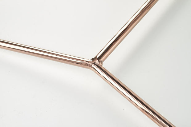 Halmar Scaun tapitat cu piele ecologica si picioare metalice Kai-390 Crem / Gri inchis / Auriu, l46xA60xH90 cm