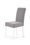 Halmar Scaun tapitat cu stofa, cu picioare din lemn Clarinda Gri / Alb, l42xA58xH97 cm