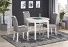 Halmar Scaun tapitat cu stofa, cu picioare din lemn Clarinda Gri / Alb, l42xA58xH97 cm