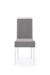 Scaun tapitat cu stofa, cu picioare din lemn Clarinda Gri / Alb, l42xA58xH97 cm (2)