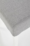 Scaun tapitat cu stofa, cu picioare din lemn Clarinda Gri / Alb, l42xA58xH97 cm (7)
