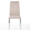 Halmar Scaun tapitat cu stofa, cu picioare metalice Kai-309 Bej deschis / Crom, l43xA57xH97 cm