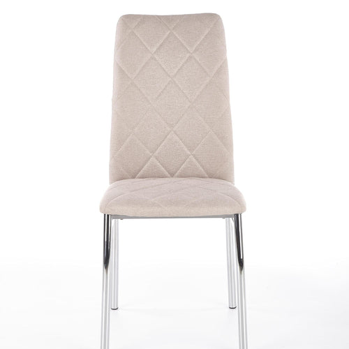Halmar Scaun tapitat cu stofa, cu picioare metalice Kai-309 Bej deschis / Crom, l43xA57xH97 cm