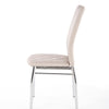 Halmar Scaun tapitat cu stofa, cu picioare metalice Kai-309 Bej deschis / Crom, l43xA57xH97 cm