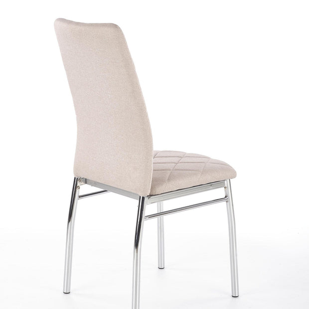 Halmar Scaun tapitat cu stofa, cu picioare metalice Kai-309 Bej deschis / Crom, l43xA57xH97 cm