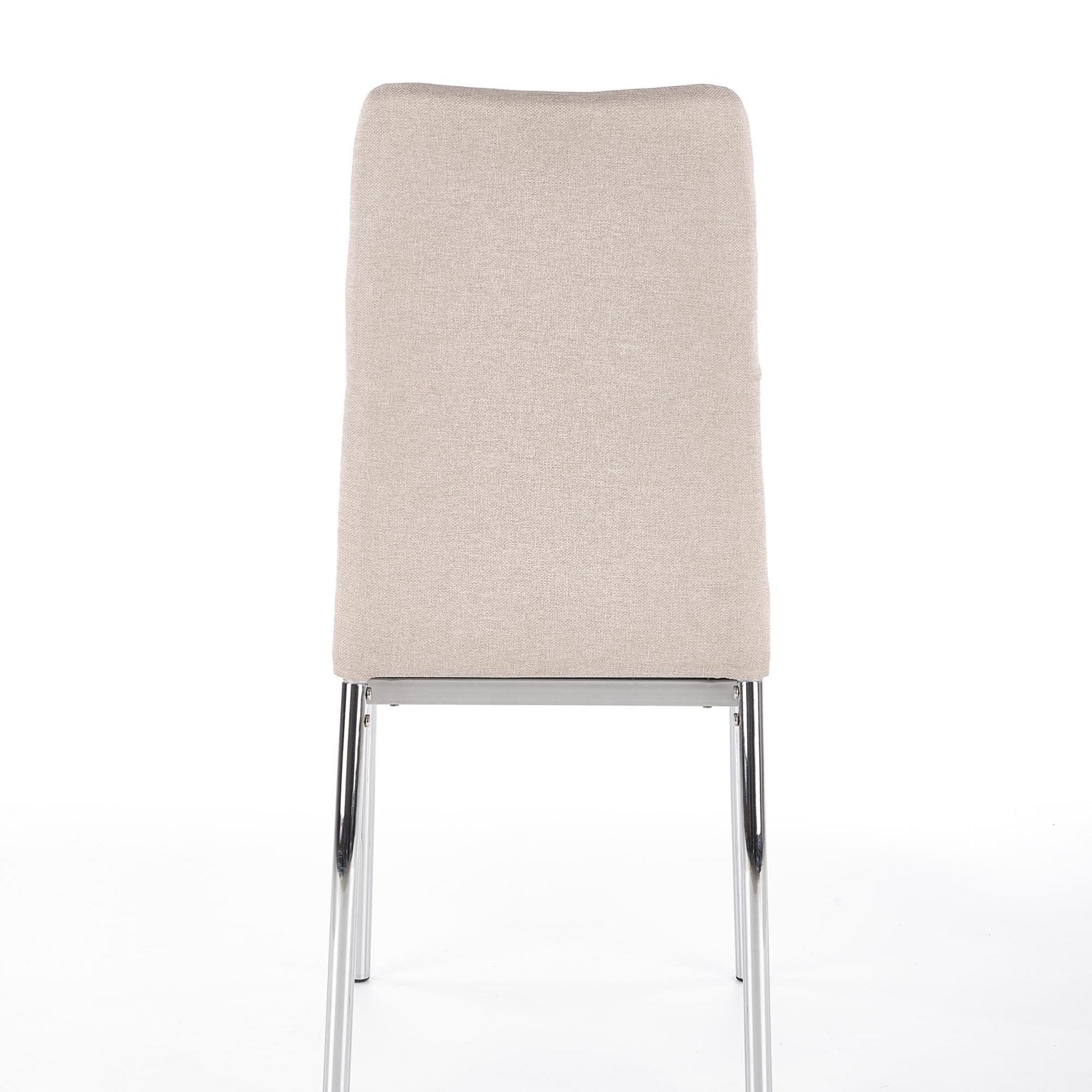 Halmar Scaun tapitat cu stofa, cu picioare metalice Kai-309 Bej deschis / Crom, l43xA57xH97 cm