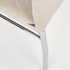 Halmar Scaun tapitat cu stofa, cu picioare metalice Kai-309 Bej deschis / Crom, l43xA57xH97 cm