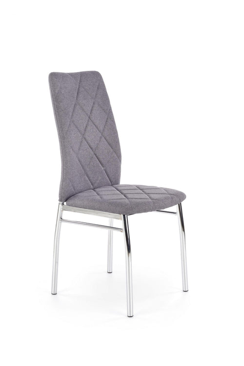 Halmar Scaun tapitat cu stofa, cu picioare metalice Kai-309 Gri deschis / Crom, l43xA57xH97 cm